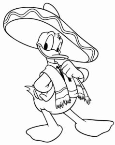 Desenho de Pato Donald Desenho Colorir Imprimir 29