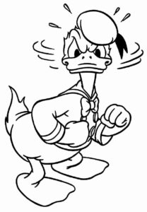 Desenho de Pato Donald Desenho Colorir Imprimir 31