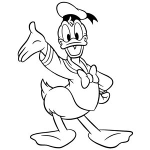 Desenho de Pato Donald Desenho Colorir Imprimir 34