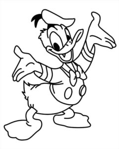 Desenho de Pato Donald Desenho Colorir Imprimir 37