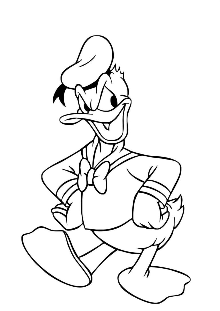 Desenhos do Pato Donald para Imprimir e Colorir