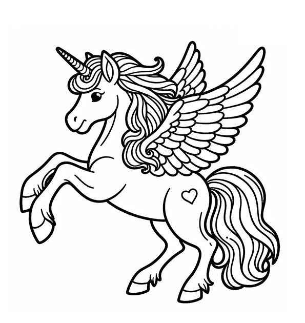 Desenho de Pegasus Desenho Colorir Imprimir 05