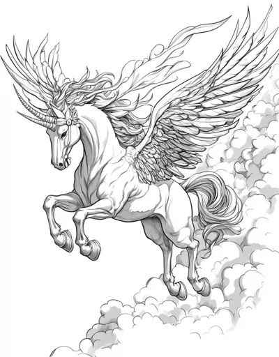 Desenho de Pegasus Desenho Colorir Imprimir 08