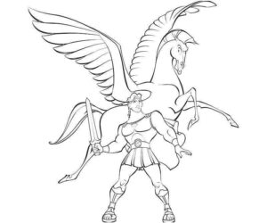 Desenho de Pegasus Desenho Colorir Imprimir 09