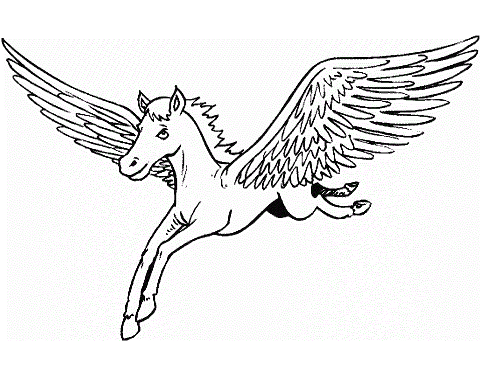 Desenho de Pegasus Desenho Colorir Imprimir 10