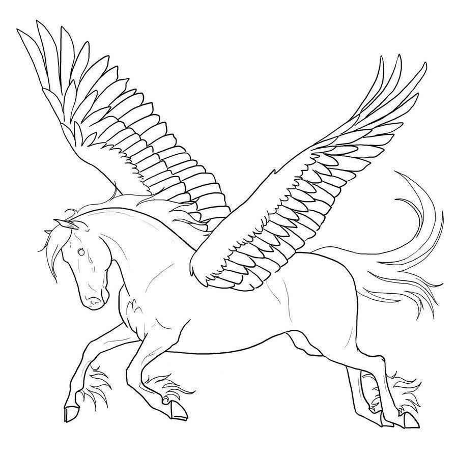 Desenho de Pegasus Desenho Colorir Imprimir 13