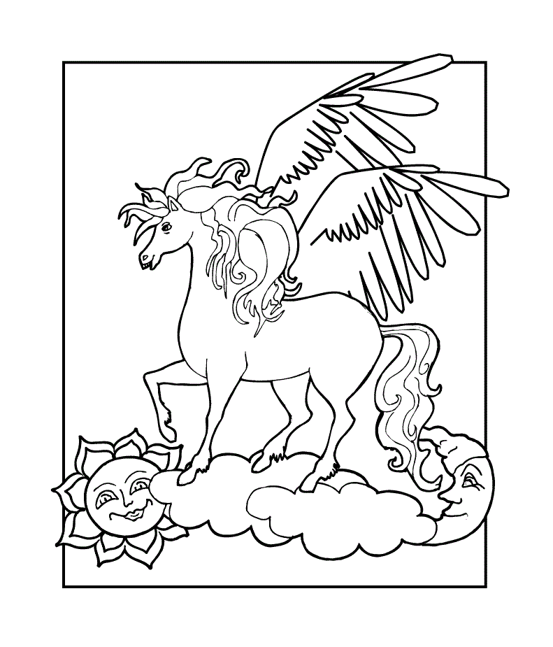 Desenho de Pegasus Desenho Colorir Imprimir 14