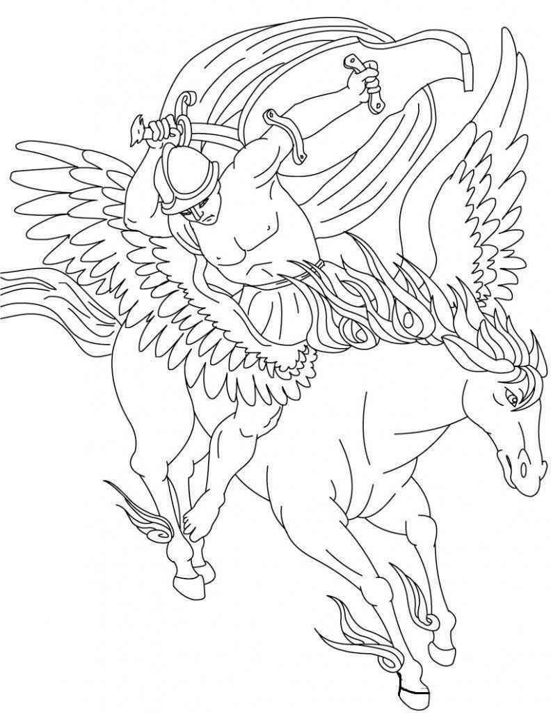 Desenho de Pegasus Desenho Colorir Imprimir 17