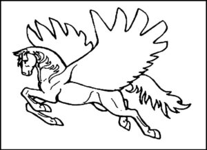 Desenho de Pegasus Desenho Colorir Imprimir 19
