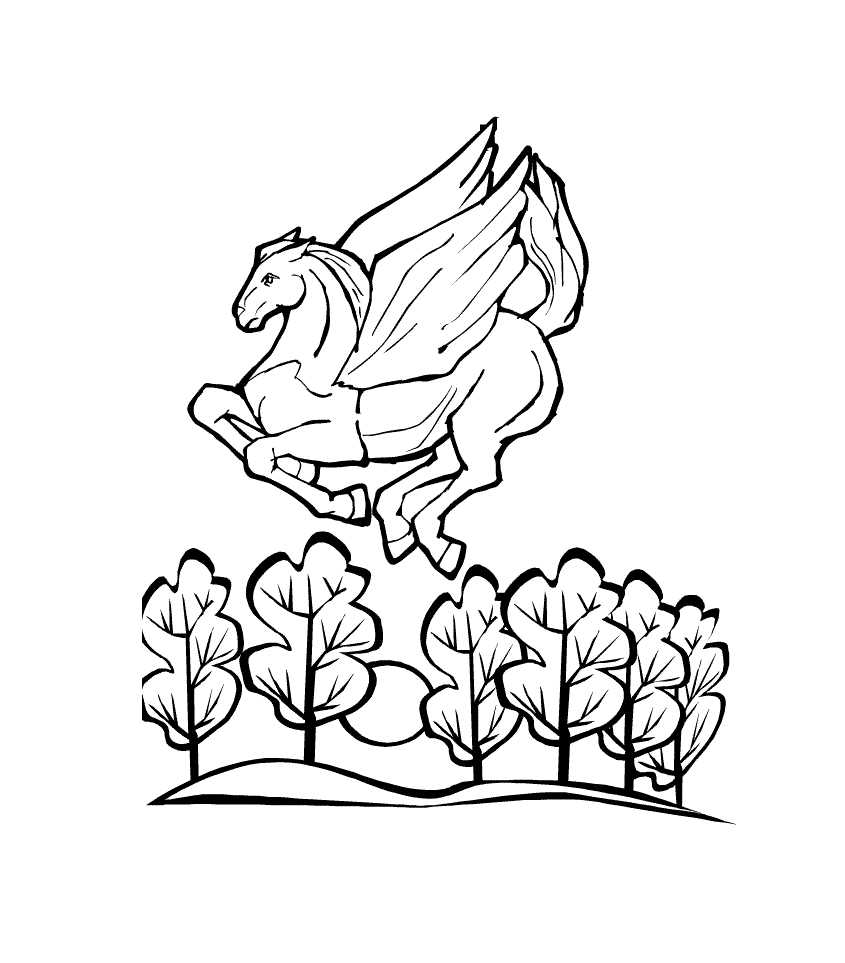 Desenho de Pegasus Desenho Colorir Imprimir 20