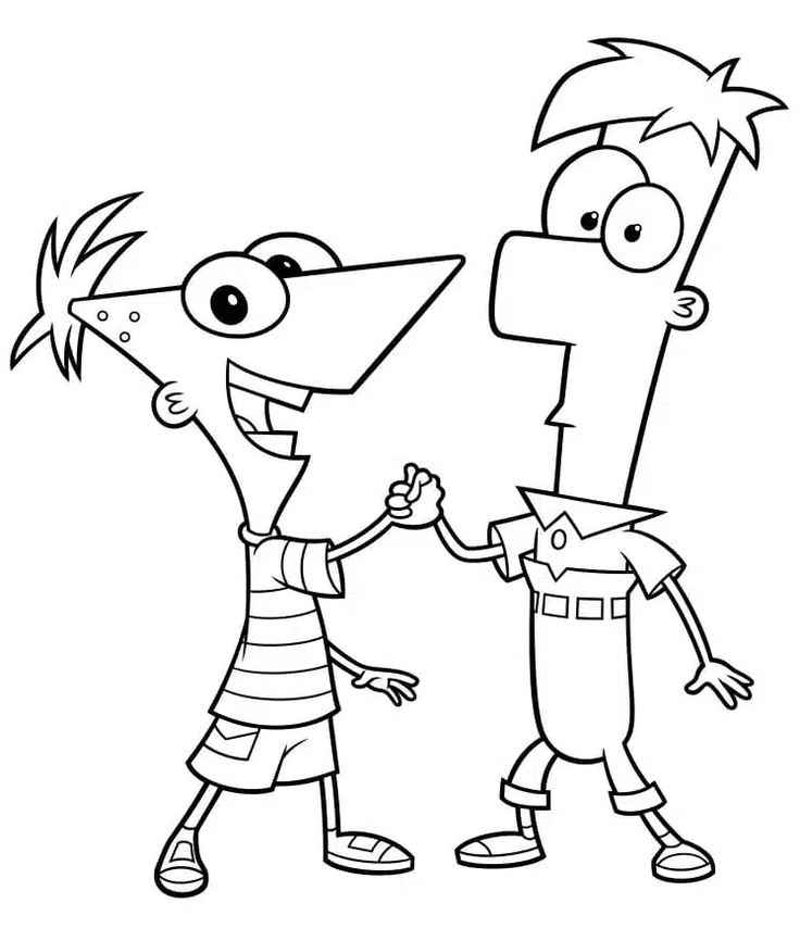 Desenho de Phineas E Ferb Desenho Colorir Imprimir 03