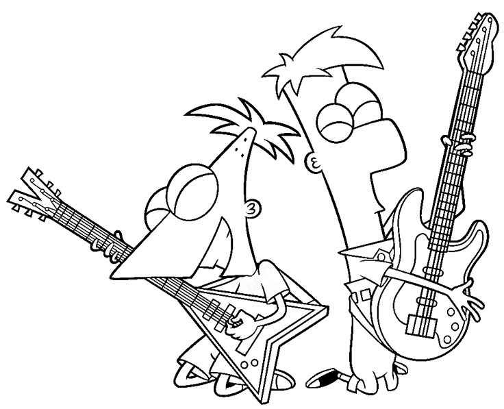 Desenho de Phineas E Ferb Desenho Colorir Imprimir 06