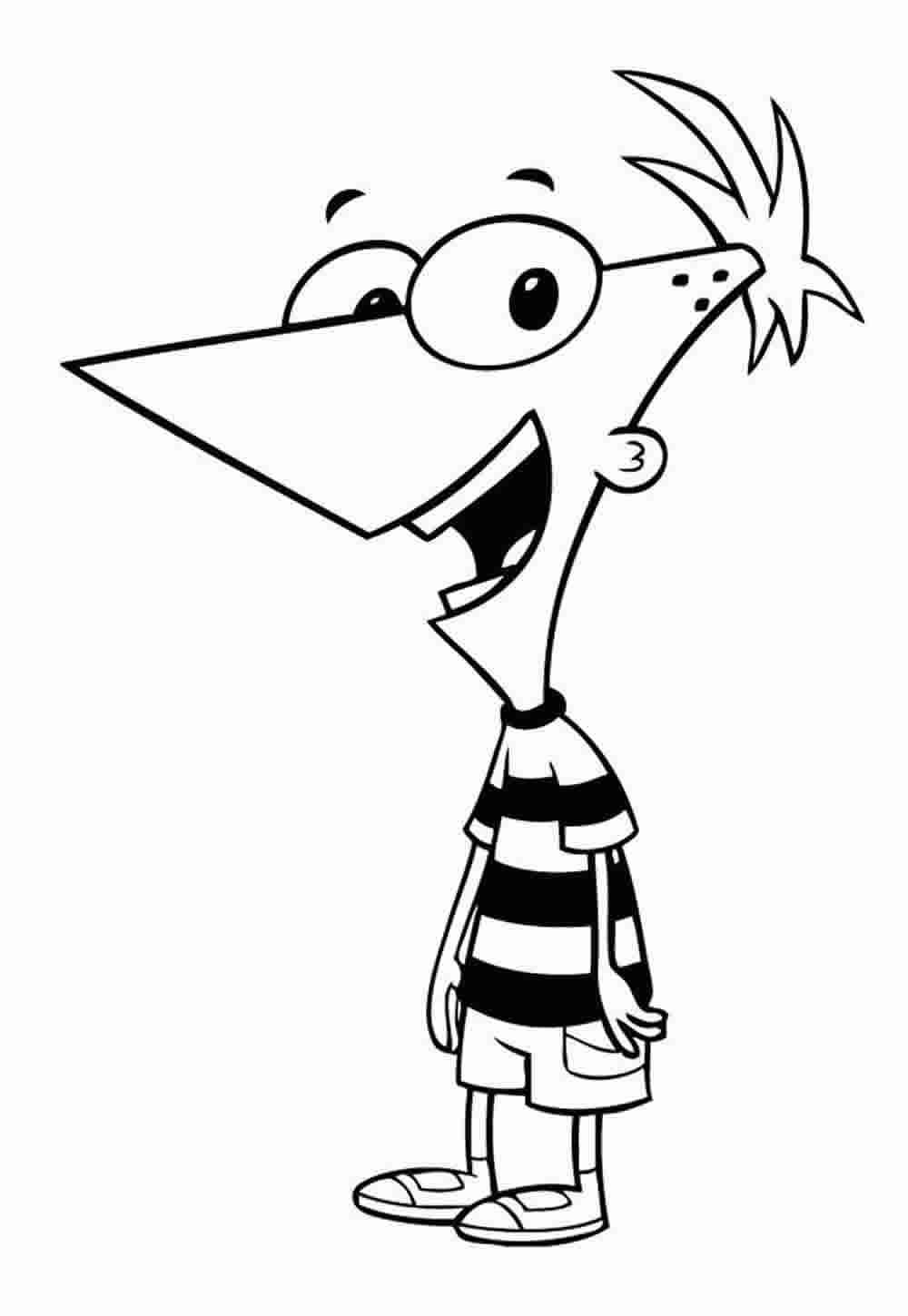 Desenho de Phineas E Ferb Desenho Colorir Imprimir 09