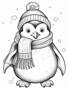 Desenho de Pinguim Desenho Colorir Imprimir 03