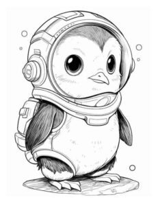 Desenho de Pinguim Desenho Colorir Imprimir 04