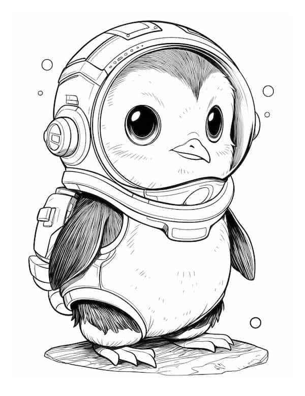 Desenho de Pinguim Desenho Colorir Imprimir 04