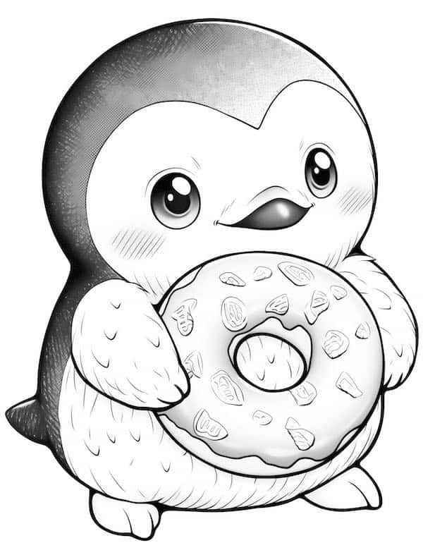 Desenho de Pinguim Desenho Colorir Imprimir 06