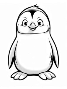 Desenho de Pinguim Desenho Colorir Imprimir 07