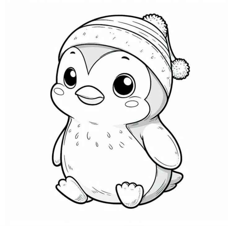 Desenho de Pinguim Desenho Colorir Imprimir 08