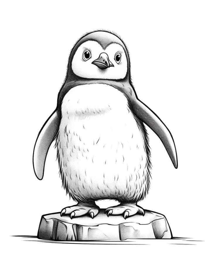 Desenho de Pinguim Desenho Colorir Imprimir 14