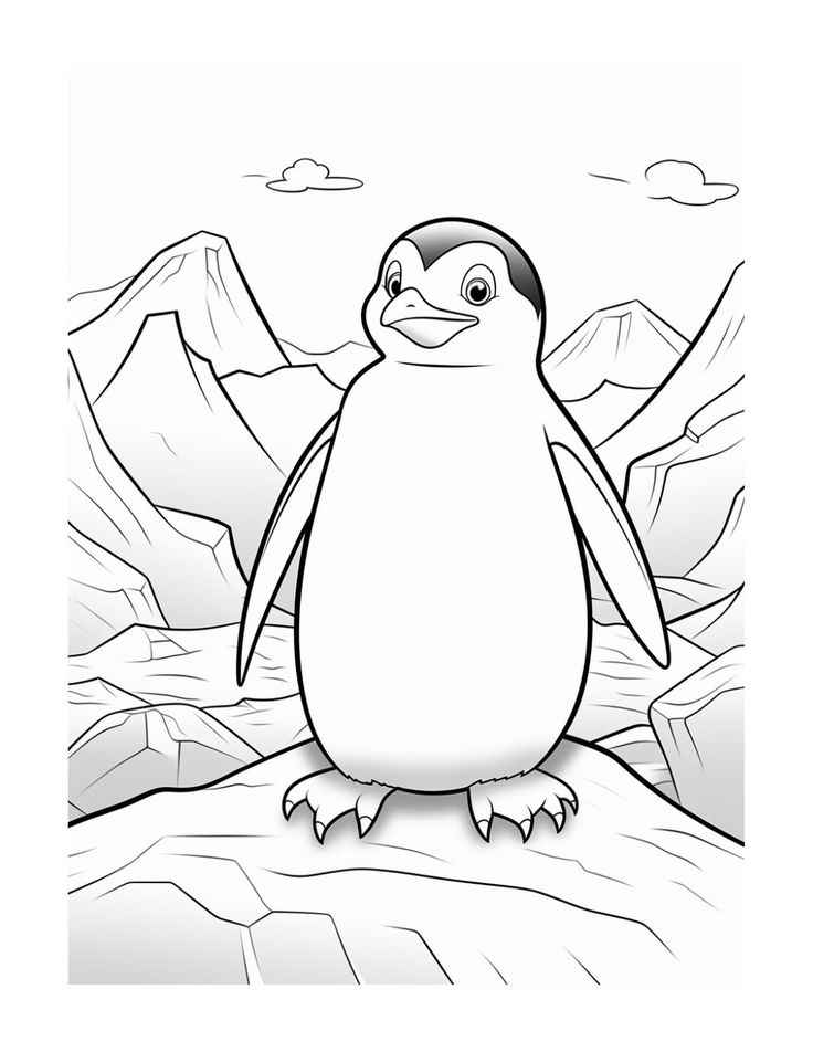 Desenho de Pinguim Desenho Colorir Imprimir 20