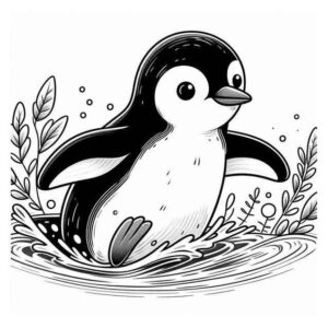 Desenho de Pinguim Desenho Colorir Imprimir 22