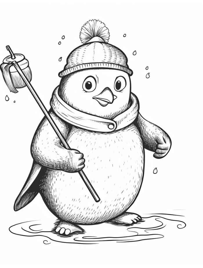 Desenho de Pinguim Desenho Colorir Imprimir 32