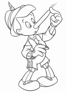 Desenho de Pinoquio Desenho Colorir Imprimir 10