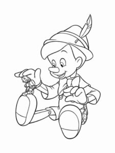 Desenho de Pinoquio Desenho Colorir Imprimir 11