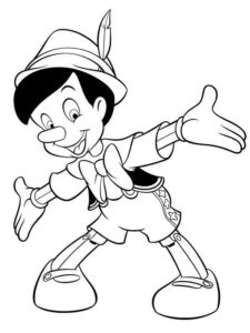 Desenho de Pinoquio Desenho Colorir Imprimir 12