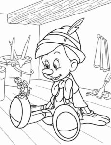 Desenho de Pinoquio Desenho Colorir Imprimir 14
