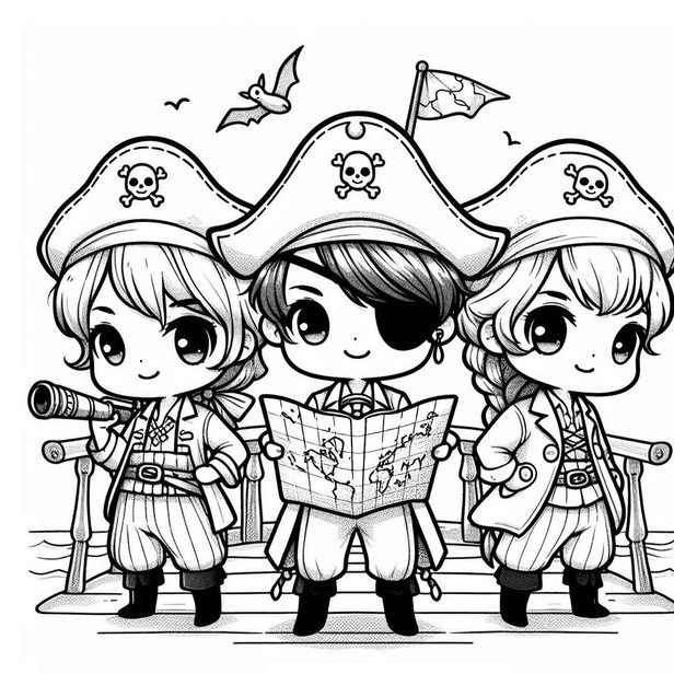 Desenho de Pirata Desenho Colorir Imprimir 01