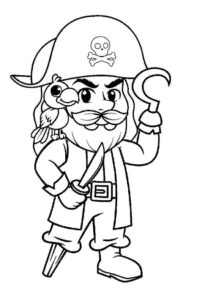 Desenho de Pirata Desenho Colorir Imprimir 09