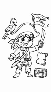 Desenho de Pirata Desenho Colorir Imprimir 11