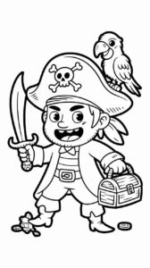 Desenho de Pirata Desenho Colorir Imprimir 12