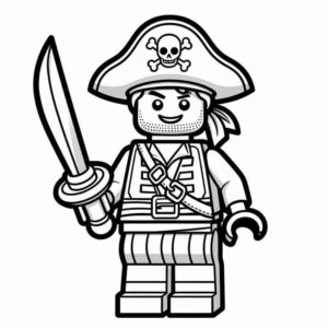 Desenho de Pirata Lego Desenho Para Colorir