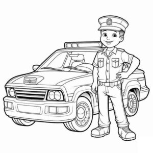 Desenho de Policia Desenho Colorir Imprimir 04