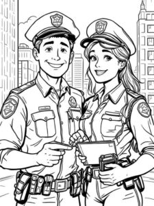 Desenho de Policia Desenho Colorir Imprimir 10