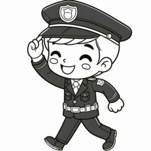 Desenho de Policia Desenho Colorir Imprimir 11
