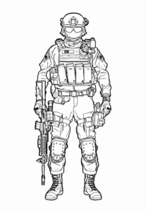 Desenho de Policia Desenho Colorir Imprimir 12