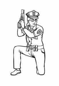 Desenho de Policia Desenho Colorir Imprimir 16