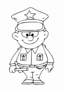 Desenho de Policia Desenho Colorir Imprimir 17