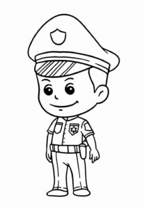 Desenho de Policia Desenho Colorir Imprimir 18