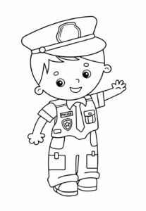 Desenho de Policia Desenho Colorir Imprimir 20