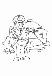 Desenho de Policia Desenho Colorir Imprimir 23