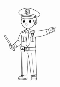 Desenho de Policia Desenho Colorir Imprimir 25