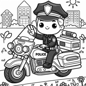 Desenho de Policia Desenho Colorir Imprimir 38
