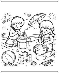 Desenho de Praia Desenho Colorir Imprimir 13