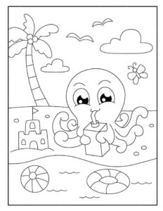 Desenho de Praia Desenho Colorir Imprimir 16