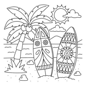 Desenho de Praia Desenho Colorir Imprimir 17